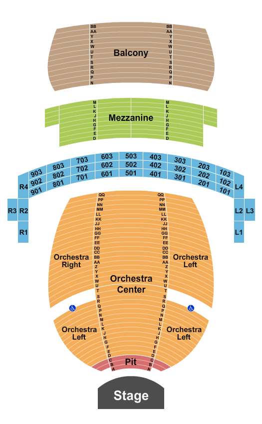 Connor Palace Theatre The Notebook Seating Chart