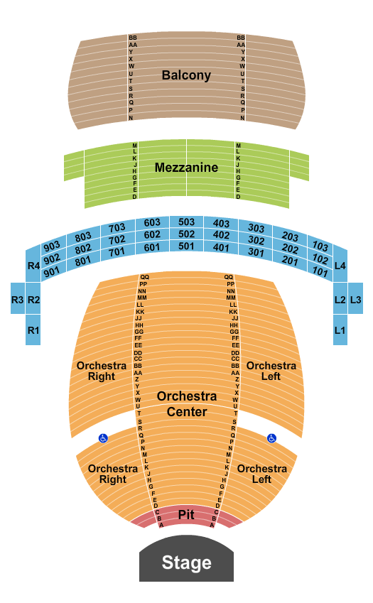 Connor Palace Theatre The Notebook Seating Chart